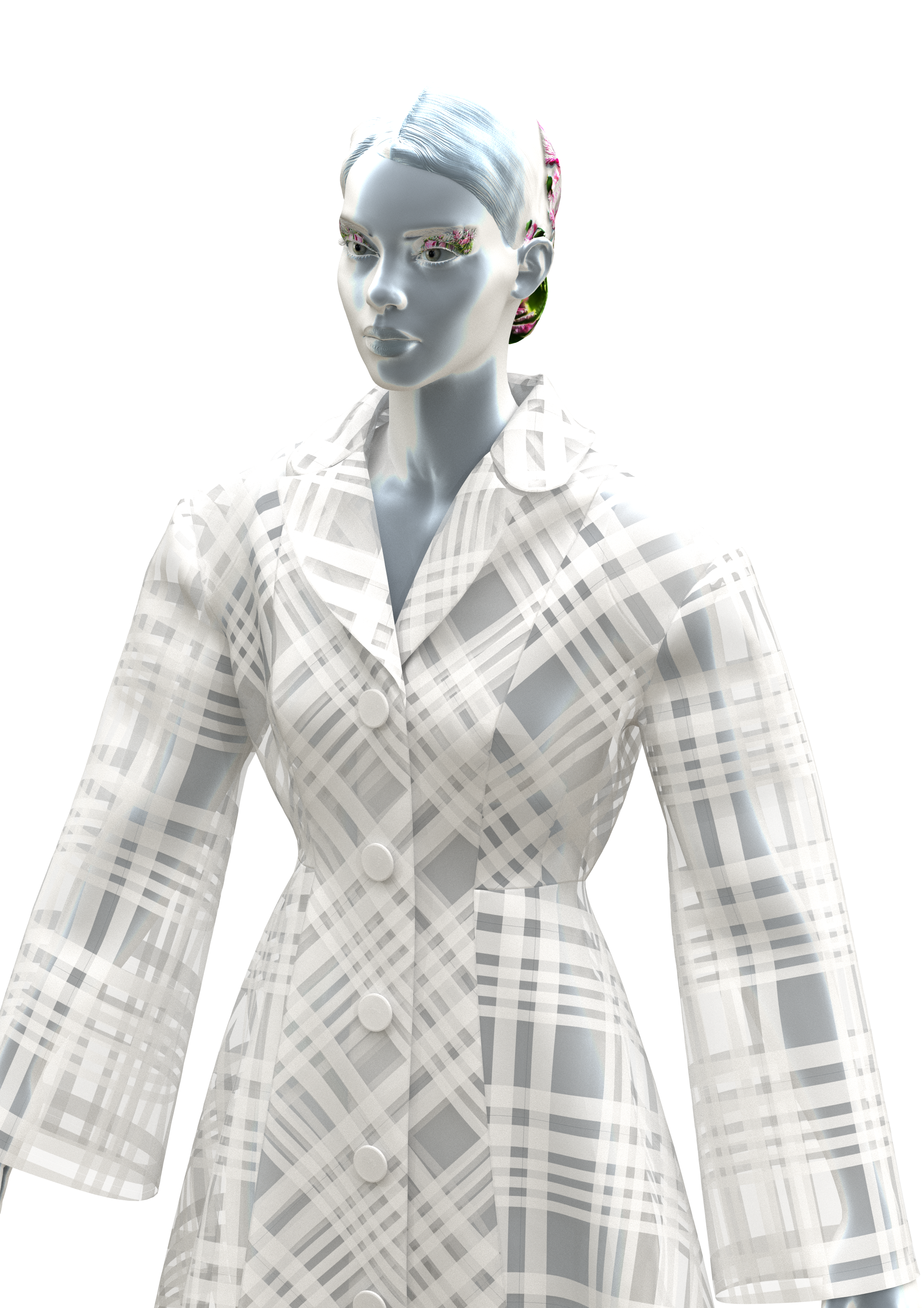 ON and NO . Diseño de moda 3D